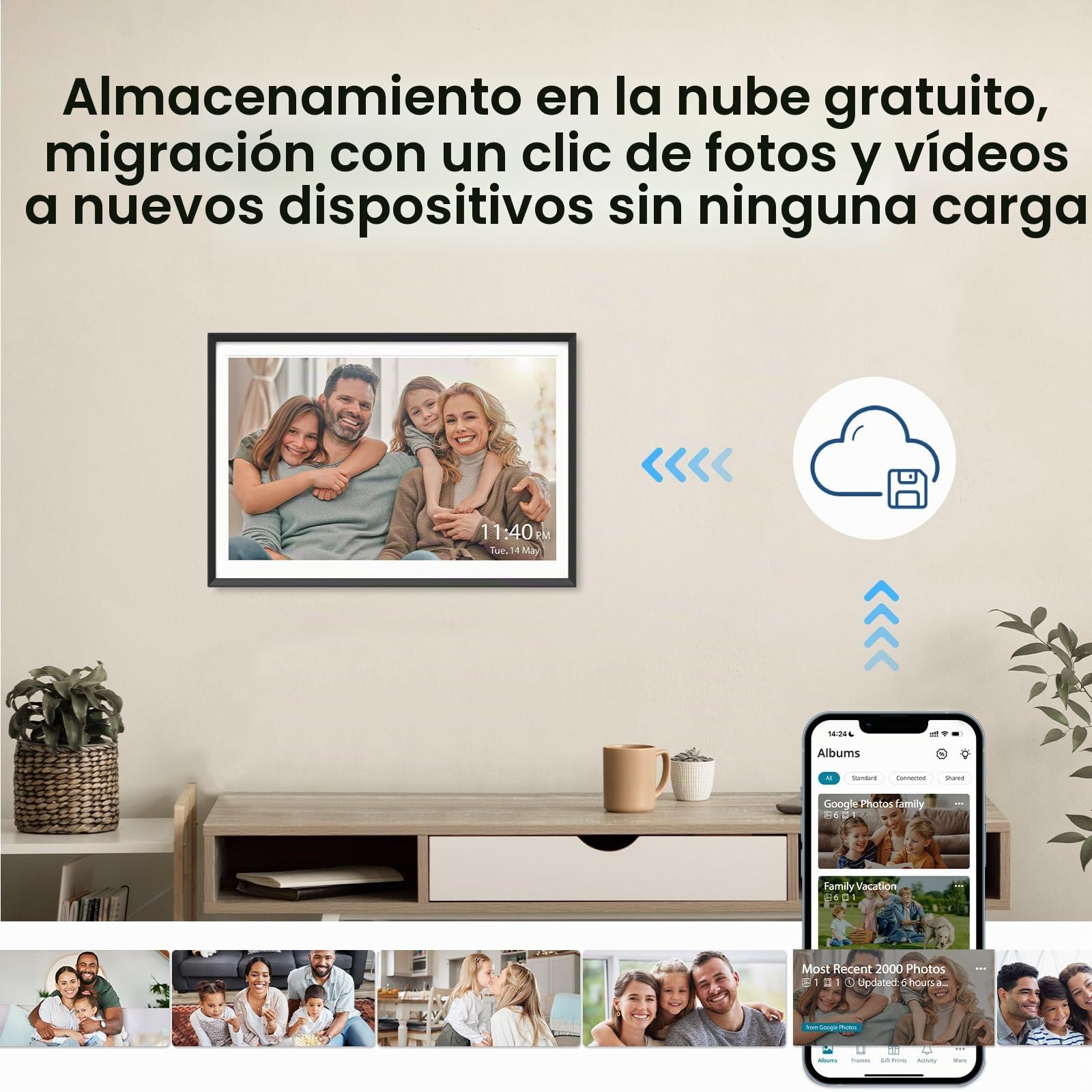Nixplay - Marco de fotos digital de 10.1 pulgadas por ApoloSign, comparte fotos/videos a través de la aplicación Nixplay, marco de fotos digital WiFi con 32 GB, compatible con Alexa Google Photos,