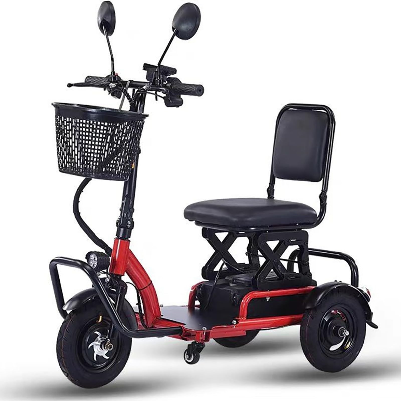 Geiarui Patinete De Movilidad Plegable, Patinete Portátil Ligero para Adultos, Patinete Motorizado De 3 Ruedas, Carga 100 Kg/220 LB, Patinete Eléctrico para Adultos A,15Ah/60KG