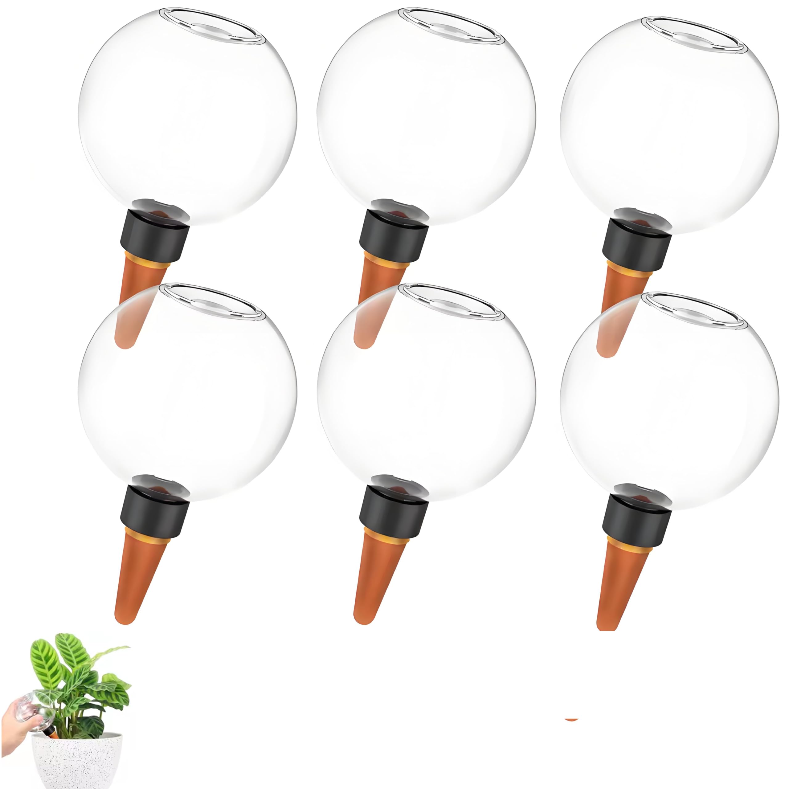 Dispositif D'Arrosage Automatique en Forme de Boule 500ml, Globes D'Arrosage de Plantes, Spike D'Arrosage, Dispositif D'Arrosage Portable, Globes D'Arrosage d'eau pour La Maison (6 Pcs)