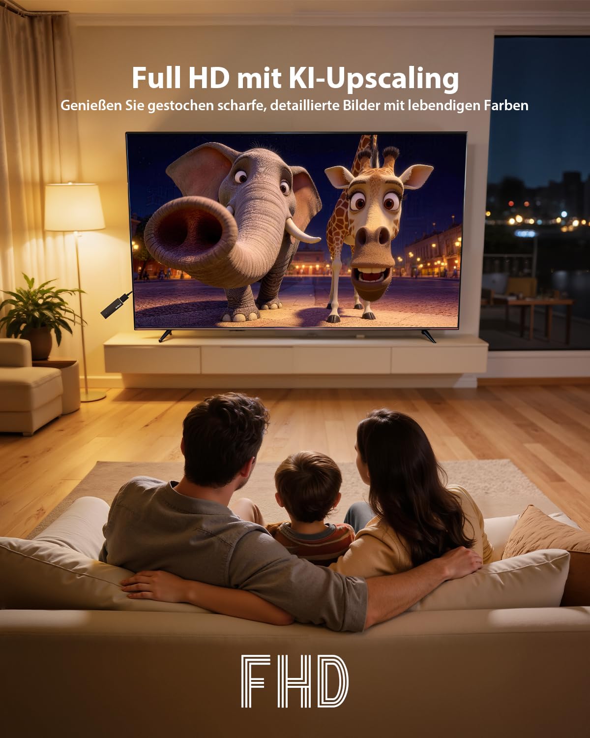 STRONG LEAP-UNA+ TV Stick with Android 14, 8GB Storage, HDR10+, HLG, Bluetooth 5, Sprachsteuerung, Streaming Device for FHD Smart TV Upgrade