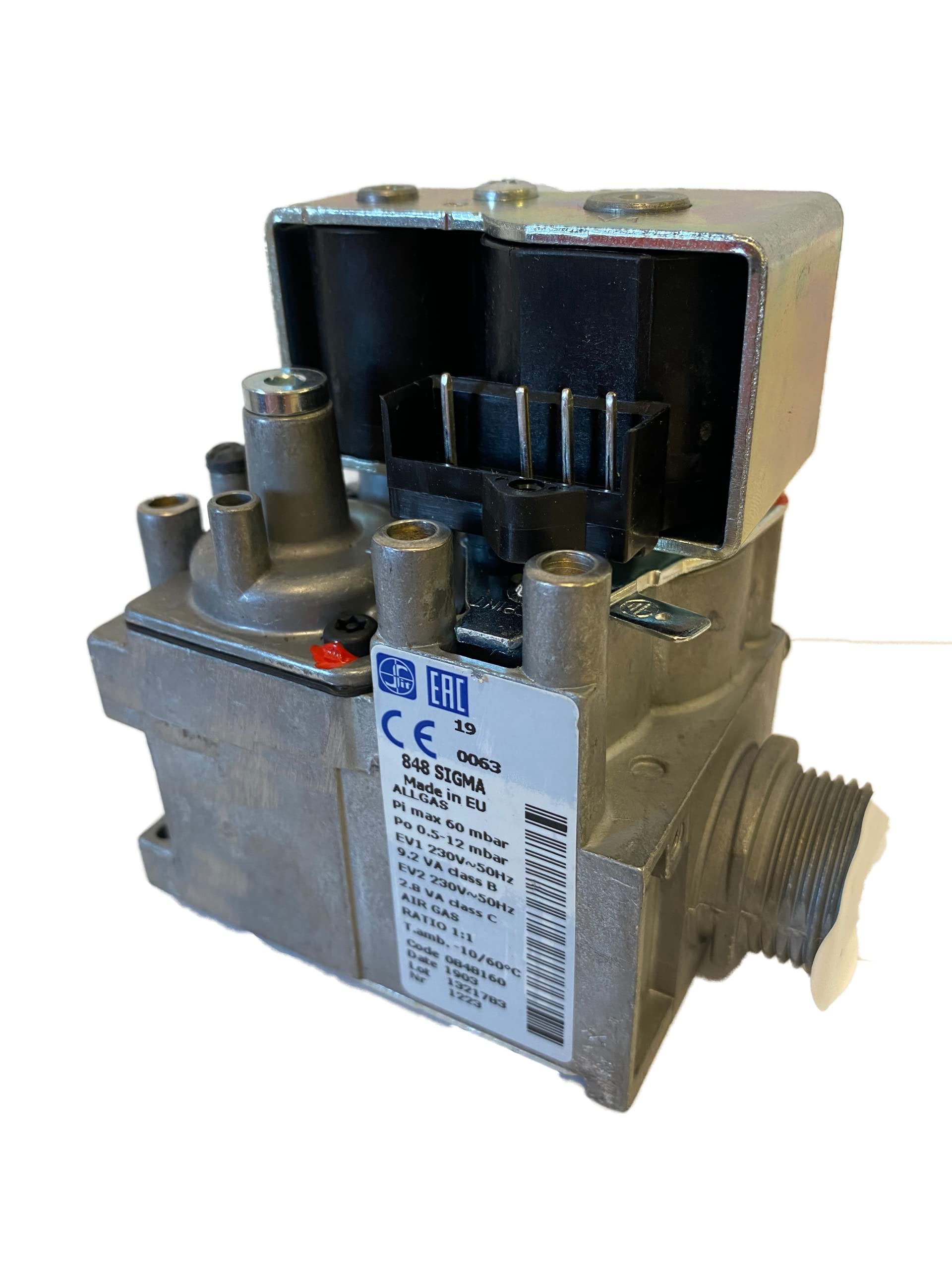 Vokera Linea/Mynute/Unica/Compact/Sabre/Procombi/Excel/Vision/Maxim SIT 848 Sigma (0848160/0848097) Gas Valve 20039202 - Hanicks