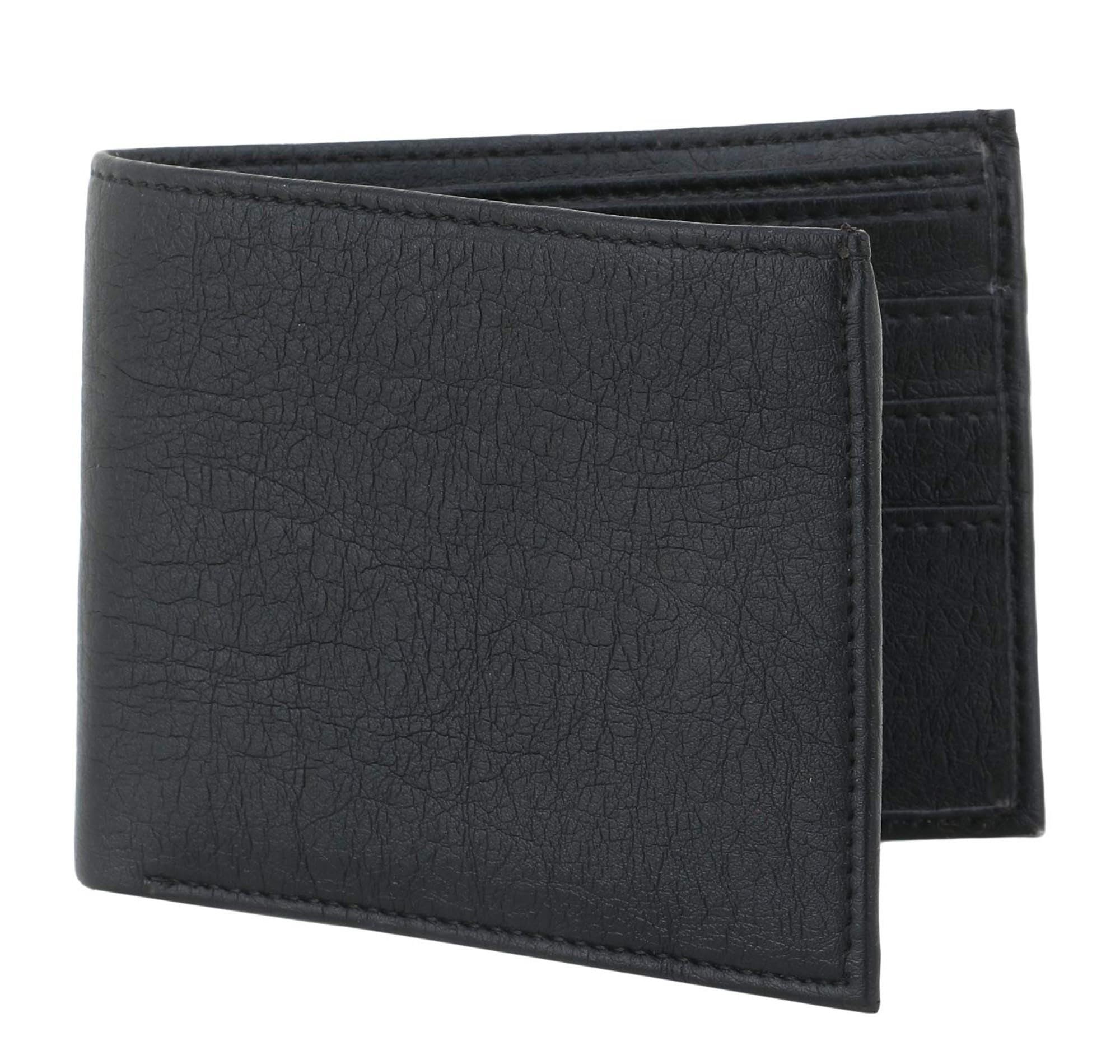 Men's Black PU Leather Wallet with Card Holder | Slim Bi-Fold Wallet for Men | Multiple Card Slots ID Window & Cash Compartment | Stylish Durable Wallet for Boys & Men (Black)-image-17