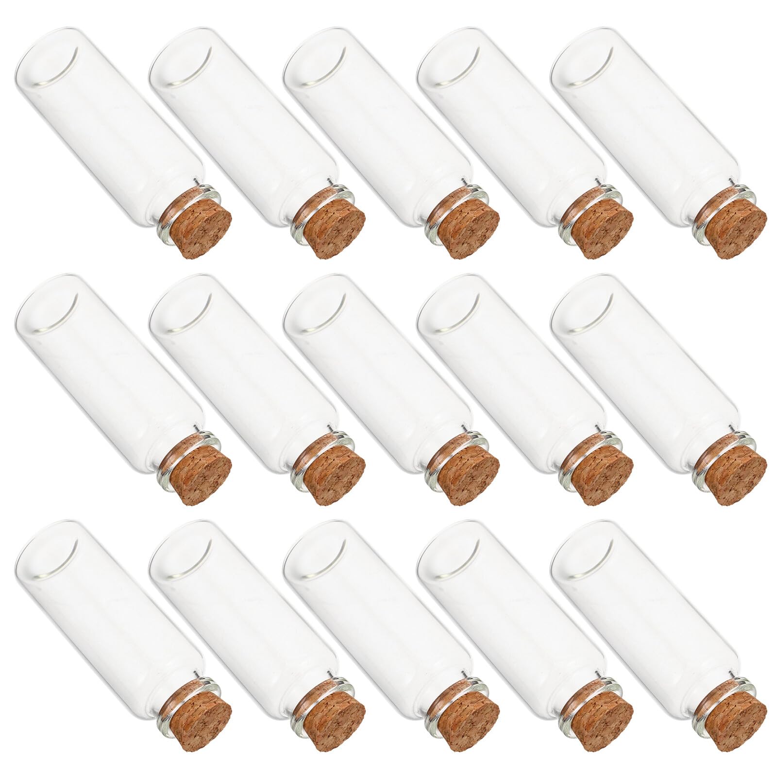 DOITOOL 50 Stück Mini Glasflaschen mit Korkverschluss Transparente Kleine Fläschchen für Wunschbotschaften Hochzeitsgastgeschenke Vielseitige Dekoration und Aufbewahrung