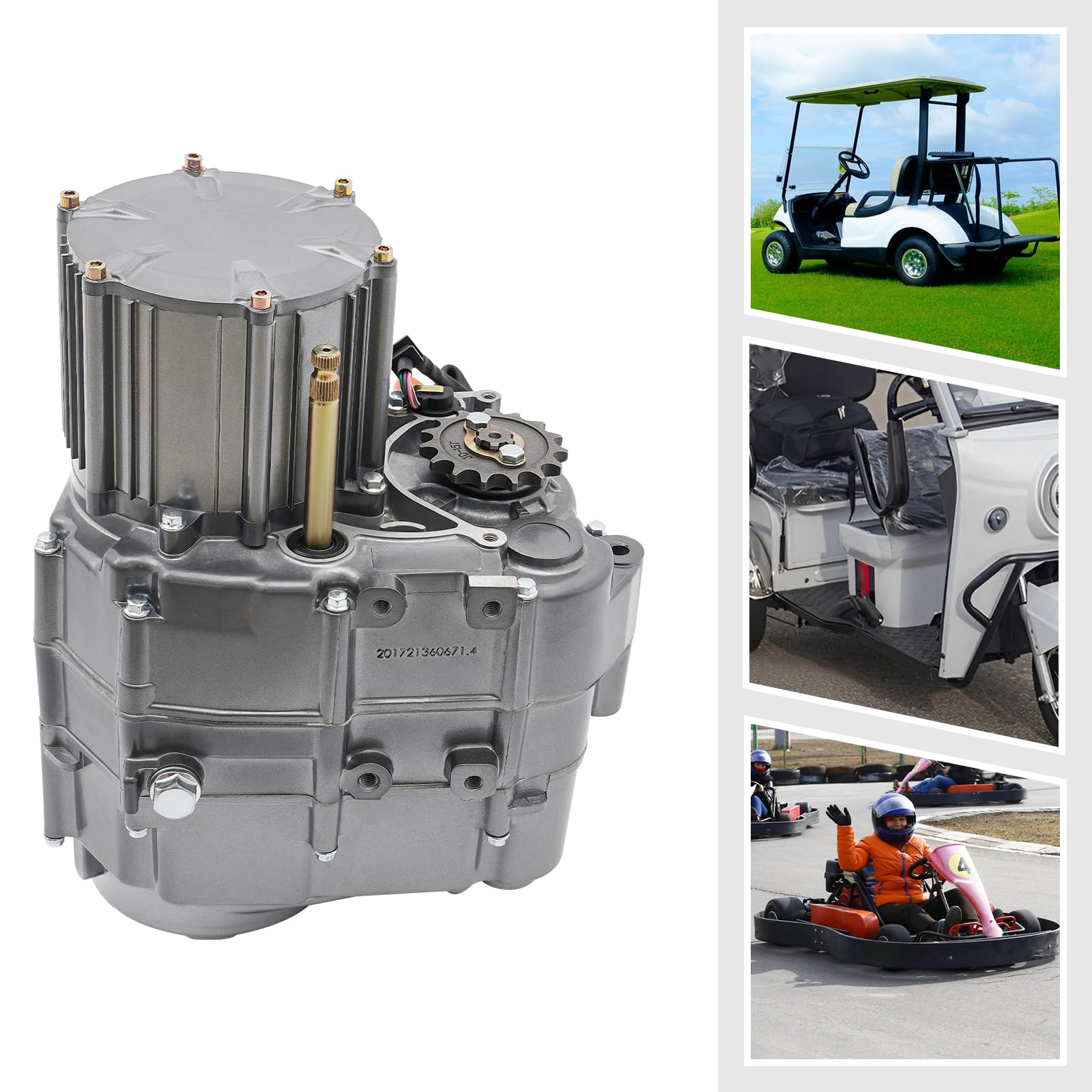 1000W Elektromotor-Kit Permanentmagnet DC Bürstenloser Motor für Strandautos Elektromotorräder ATVs
