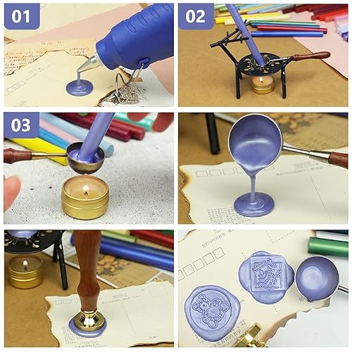 Miniatura 10 de Varillas de sellado de cera blanca perla, 10 unidades de 0.43 pulgadas, pistola de pegamento para sello de cera, varillas de cera de sellado para