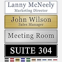 SINYUDUN Personalized Laser Engraved Office Name Plate - Custom Acrylic Door/Wall Sign, 10 Colors, Strong Adhesive, 2.5x8 Inch