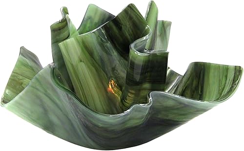 Green Brown Rainforest Pearl Opal Vases, Dishes and Sets (Rainforest Pearl Opal Set)