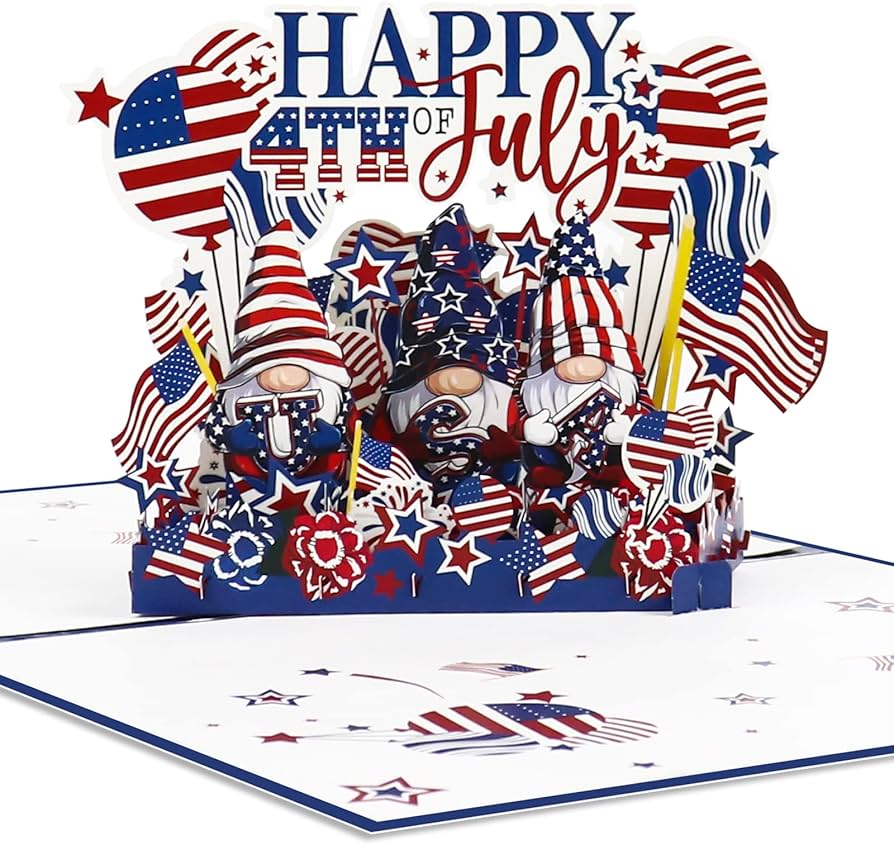 Amazon.com : 4th of July Pop up Cards, July Greeting Cards, 4th July Cards with Envelopes American Flag Greeting Cards, American Greeting Cards, Happy Independence Day Cards, 4th of July Pop up