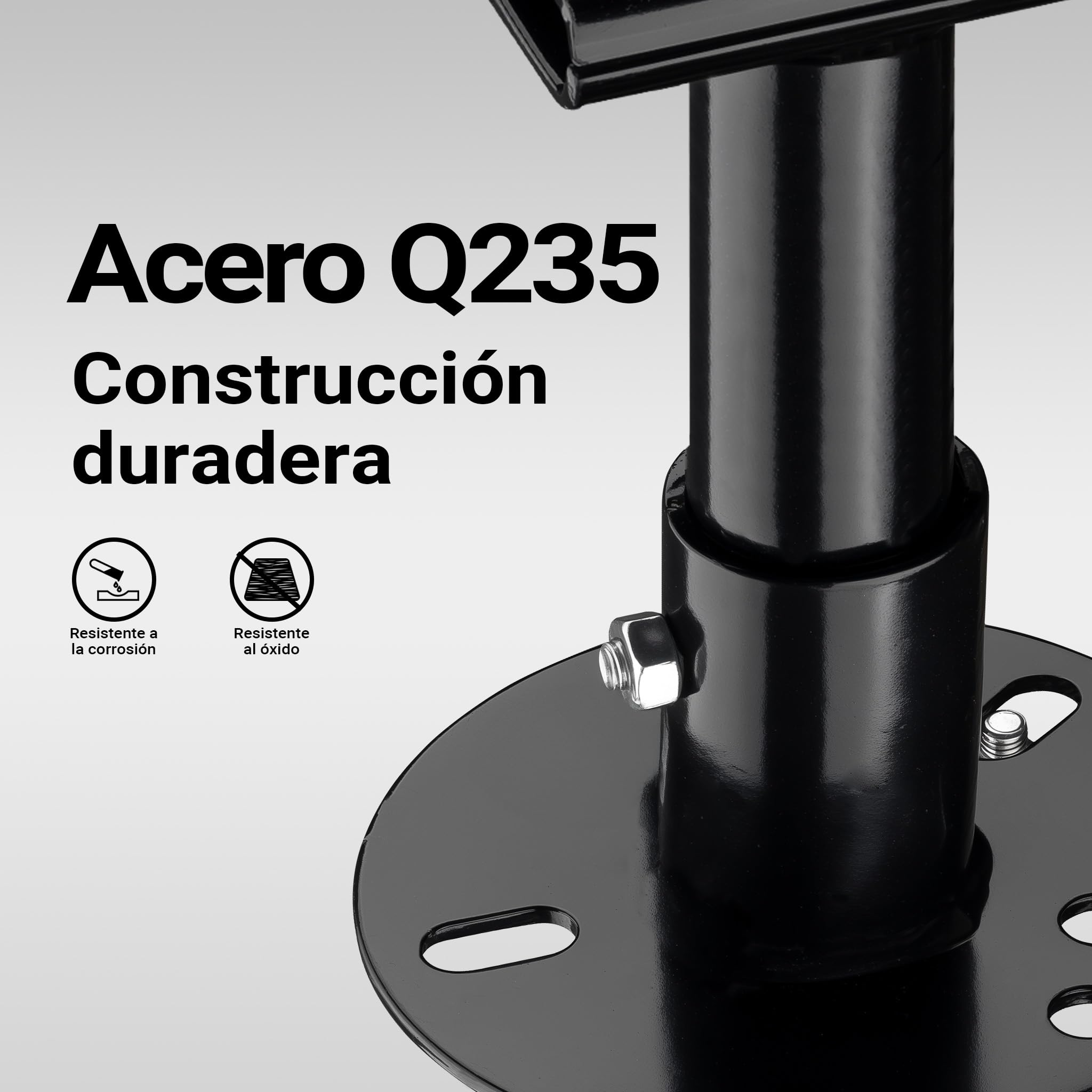 Wiltec Soporte de Gato Elevador para Rueda de Repuesto Trasera de Acero Ajustable de 5 a 6,75" Soporte de Gato para Uso Todoterreno y 4x4