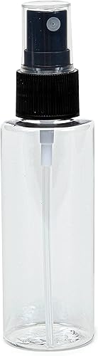 Miniatura 5 de Vivaplex, 12, transparente, 2 onzas, botellas de plástico, con pulverizadores negros de niebla fina