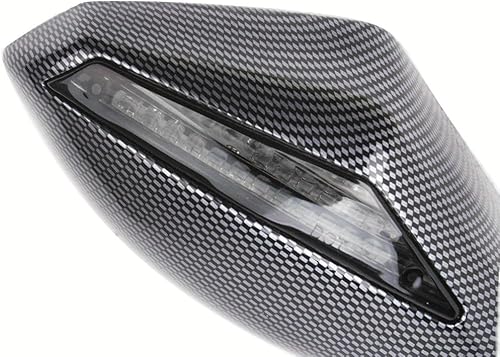 Miniatura 8 de Yibid Espejos laterales integrados para motocicleta con luz intermitente LED compatibles con Kawaaki ZRX 1200S, ZZR1200, ZX-6R, 636, 6RR 1998-06,