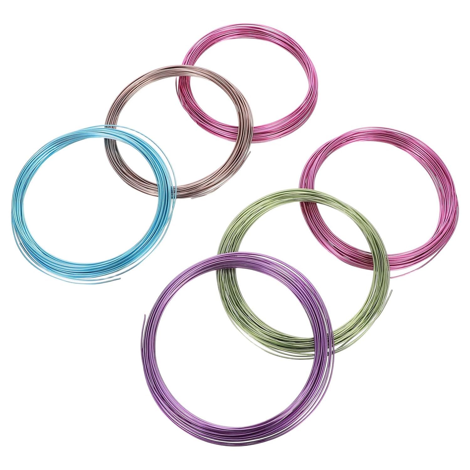 Hemobllo 6 Rolls Aluminum Wire for Crafts and Floral Arrangement, 1mm Diameter, 10 Meters Long, Reusable with Smooth Surface, Flexible Wire for Bonsai Training and DIY Projects