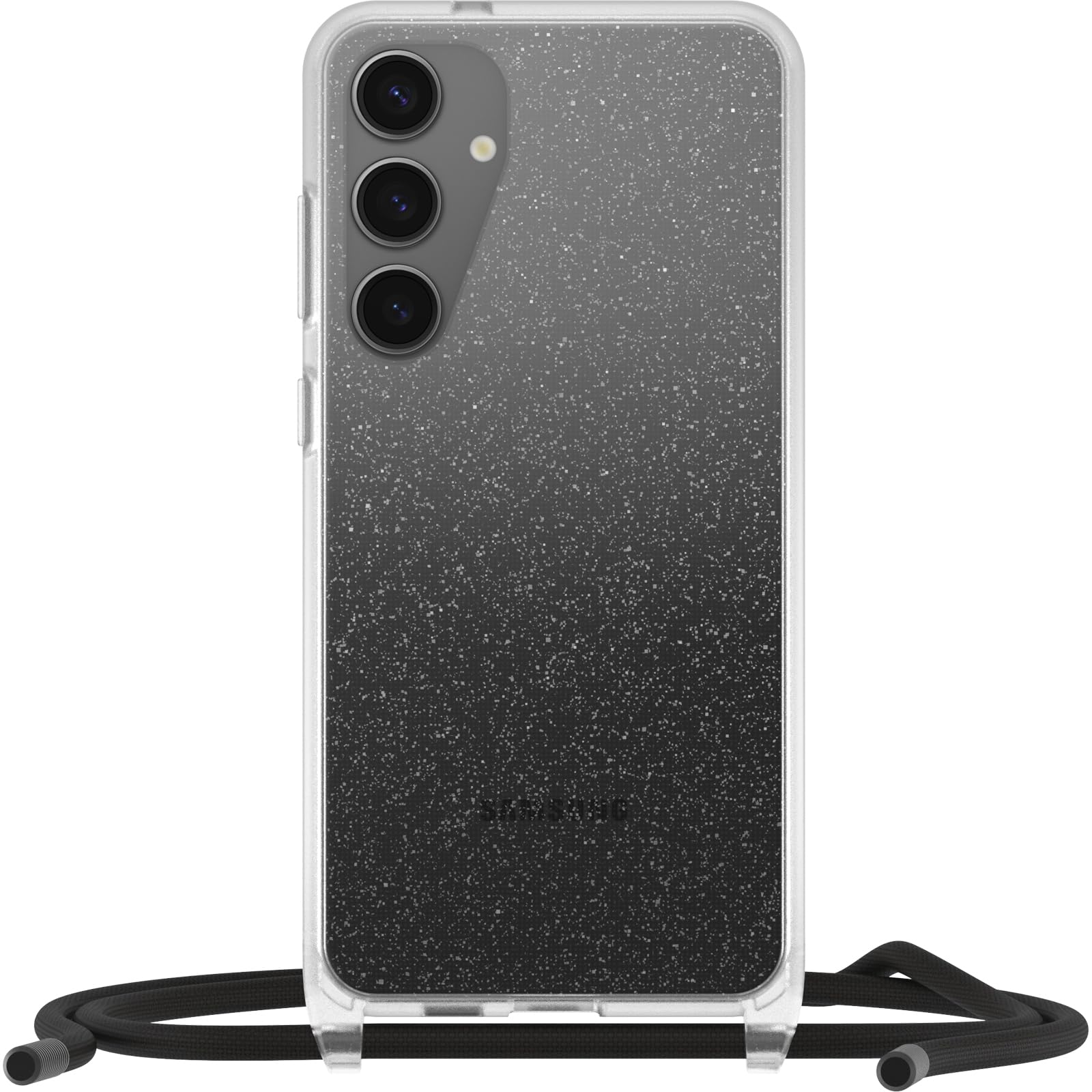 OtterBox Cover React Necklace per Samsung Galaxy S24+, Custodia sottile, Resistente a shock con cordino a collana, Adattabile e intercambiabile, Testata a norme MIL STD 810G, Stardust