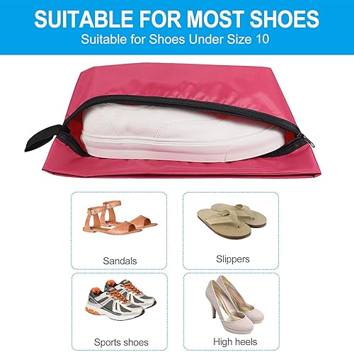 Miniatura 5 de PATIKIL Bolsas de zapatos para viajes, bolsa portátil para zapatos con cremallera, impermeable, organizador de zapatos para hombres y mujeres,