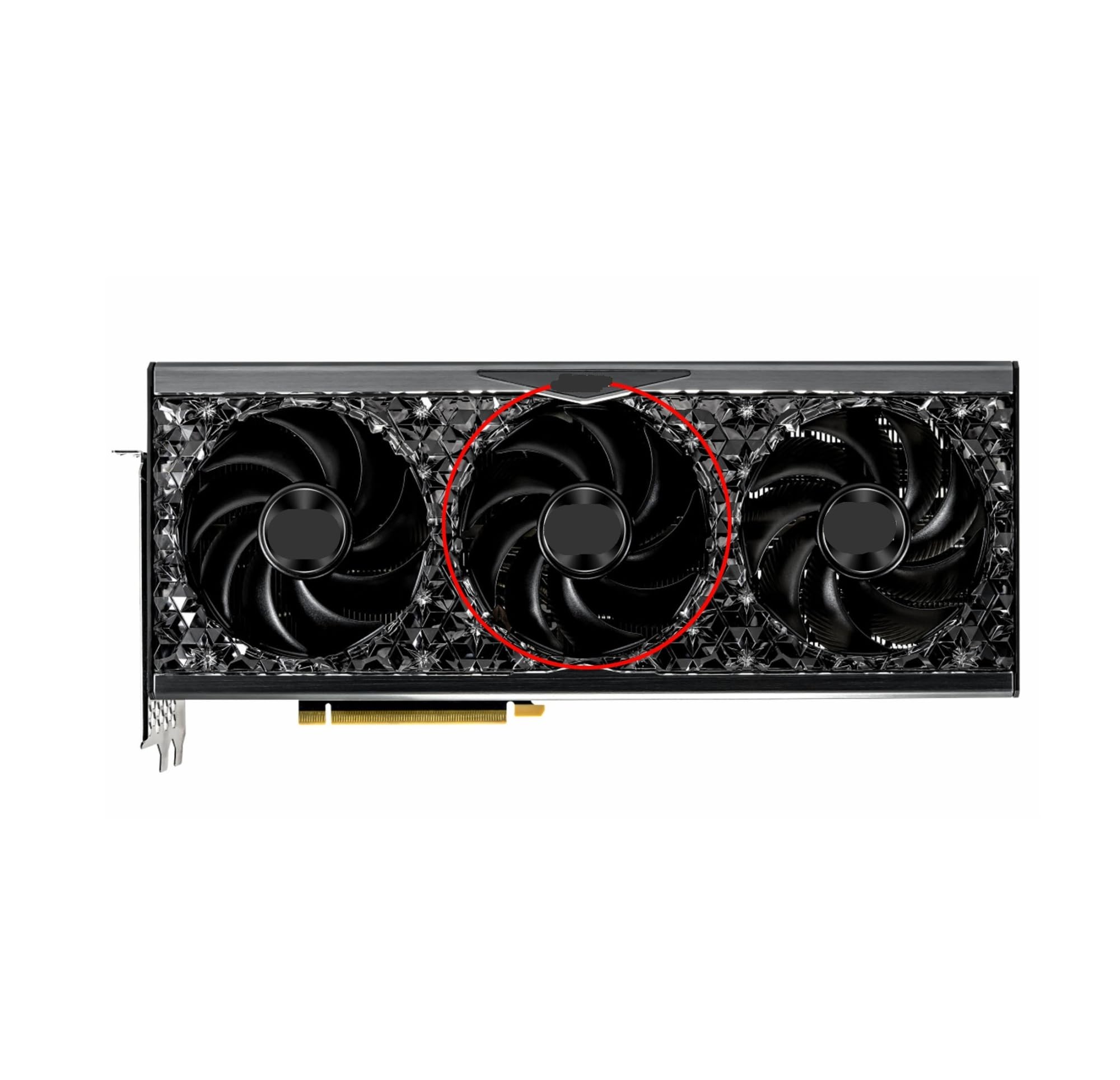 Compatible Con Palit, Compatible Con GeForce,RTX 4090 4080 4070 Ti 92MM TH9520B2H-PCB02 DC12V 0.6A Ventilador For Tarjeta Gráfica De 4 Pines(Middle fan)