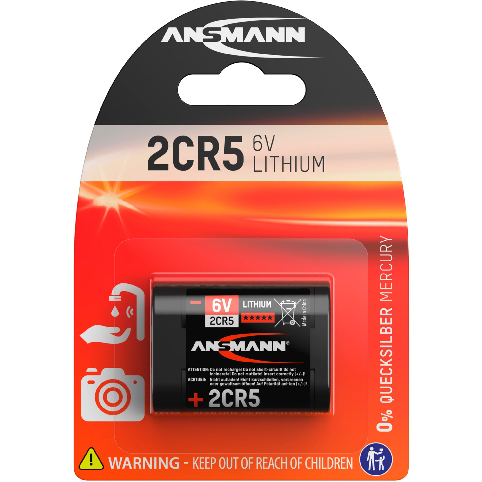 Amazon.co.jp: Ansmann 2CR5 6V リチウム電池 [1パック] 2CR5