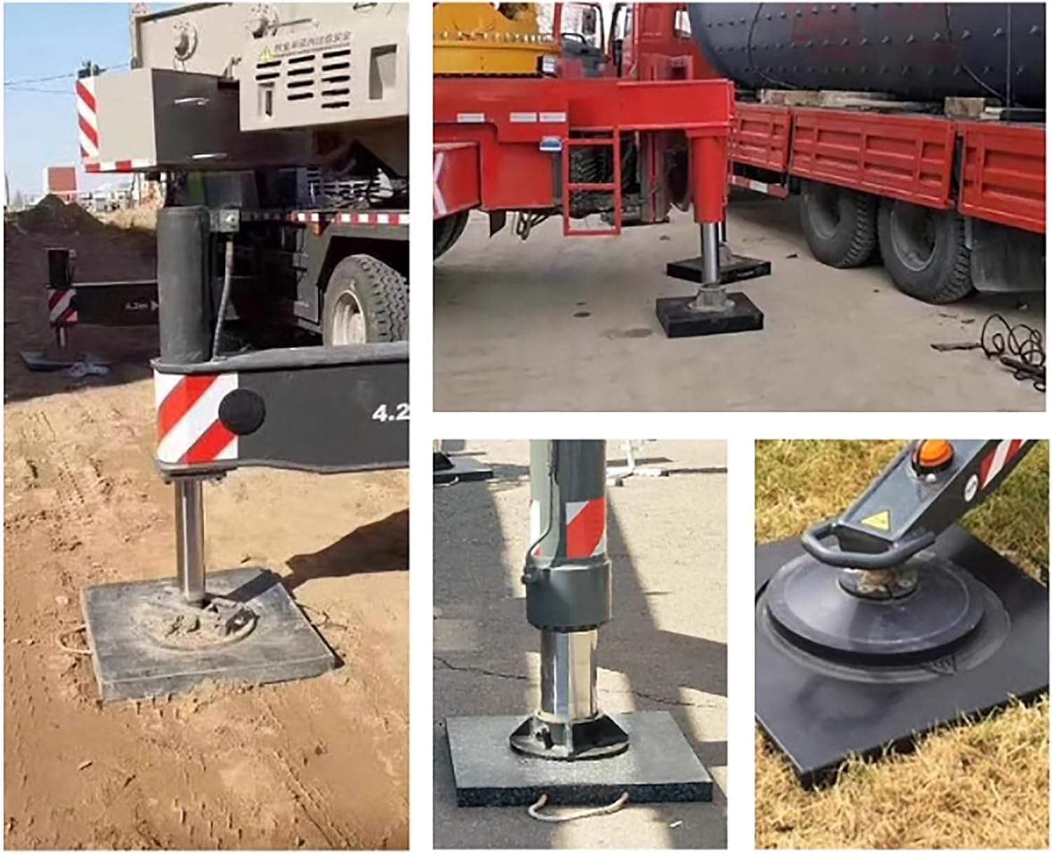 LNW Stabilizująca podkładka do lądowania, wytrzymałe podkładki do podnośników RV, grube z uchwytem, ​​antypoślizgowa podkładka podporowa(60x60x5cm/23.62x23.62x1.97in)