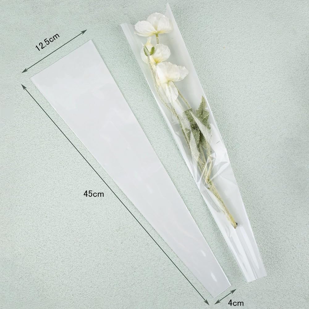 Amazon | ラッピングバッグ フラワー 一輪用 50枚セット 花包装