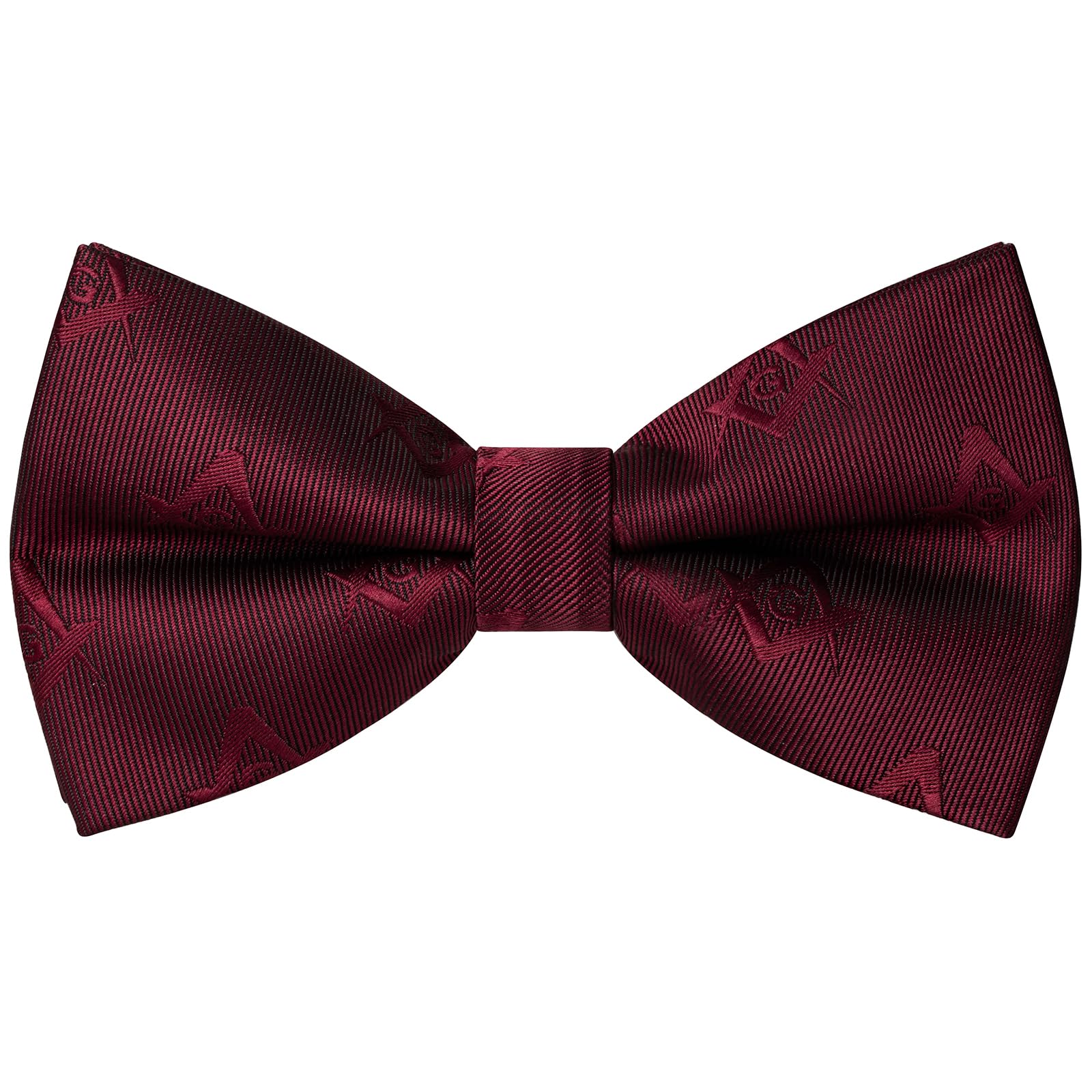 Amiter Men's Red Masonic Bow Ties, Pre-Tied Adjustable Bowties For Freemason Party Wedding, Standard