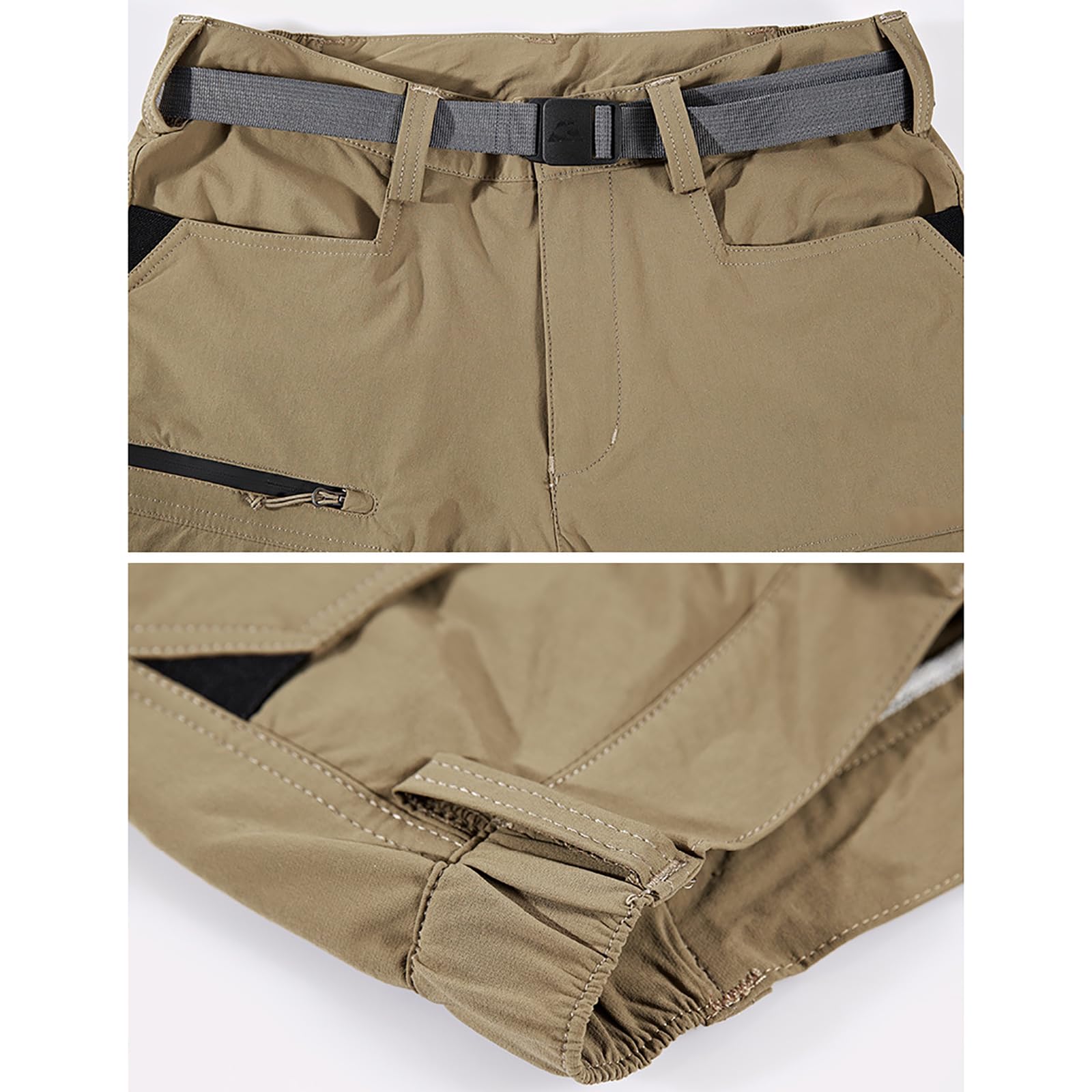 Pantalon de Randonnée Homme Printemps été Pantalon de Marche Respirant Pantalon Escalade Trekking(Size:XL,Color:Noir)