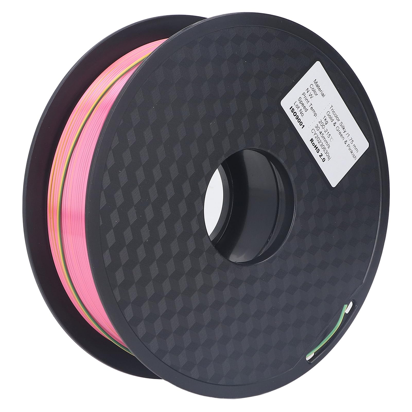 Materiały eksploatacyjne do druku 3D 1,75 mm Złoty Zielony Magenta Starannie nawinięty PLA Filament do drukarki 3D Trójkolorowy jedwab Biodegradowalny materiał skrobiowy do