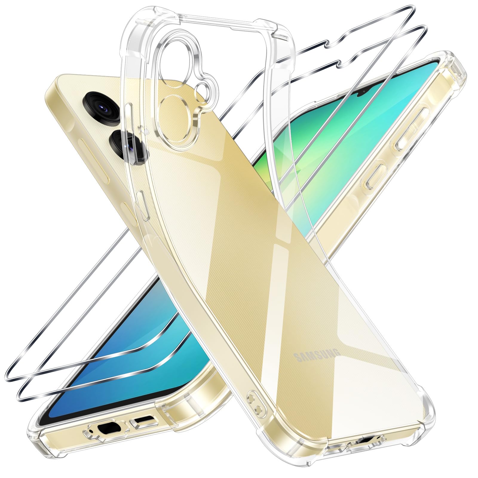 Vauki TPU Transparent Silikon Schutzhüllechtig Case Klar Handyhülle