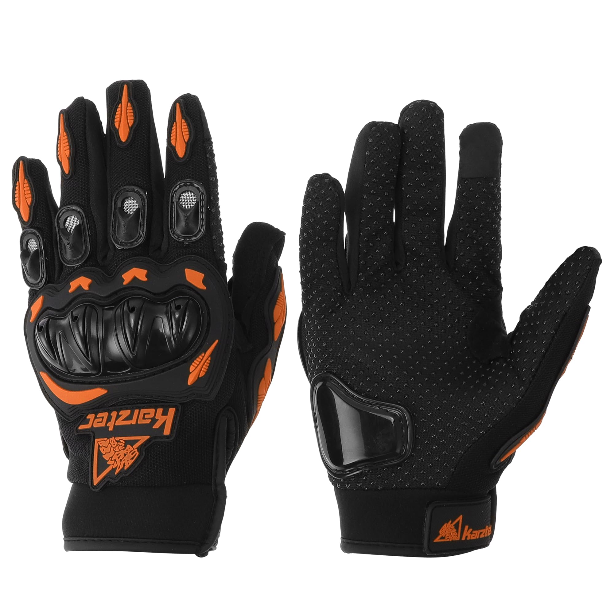 Motoforti Gants Universels Doublure Pour Gants À Tous Les Doigts, M, Pour Moto Vélo Randonnée Sport Conduite Course, Polaire, Noir Orange