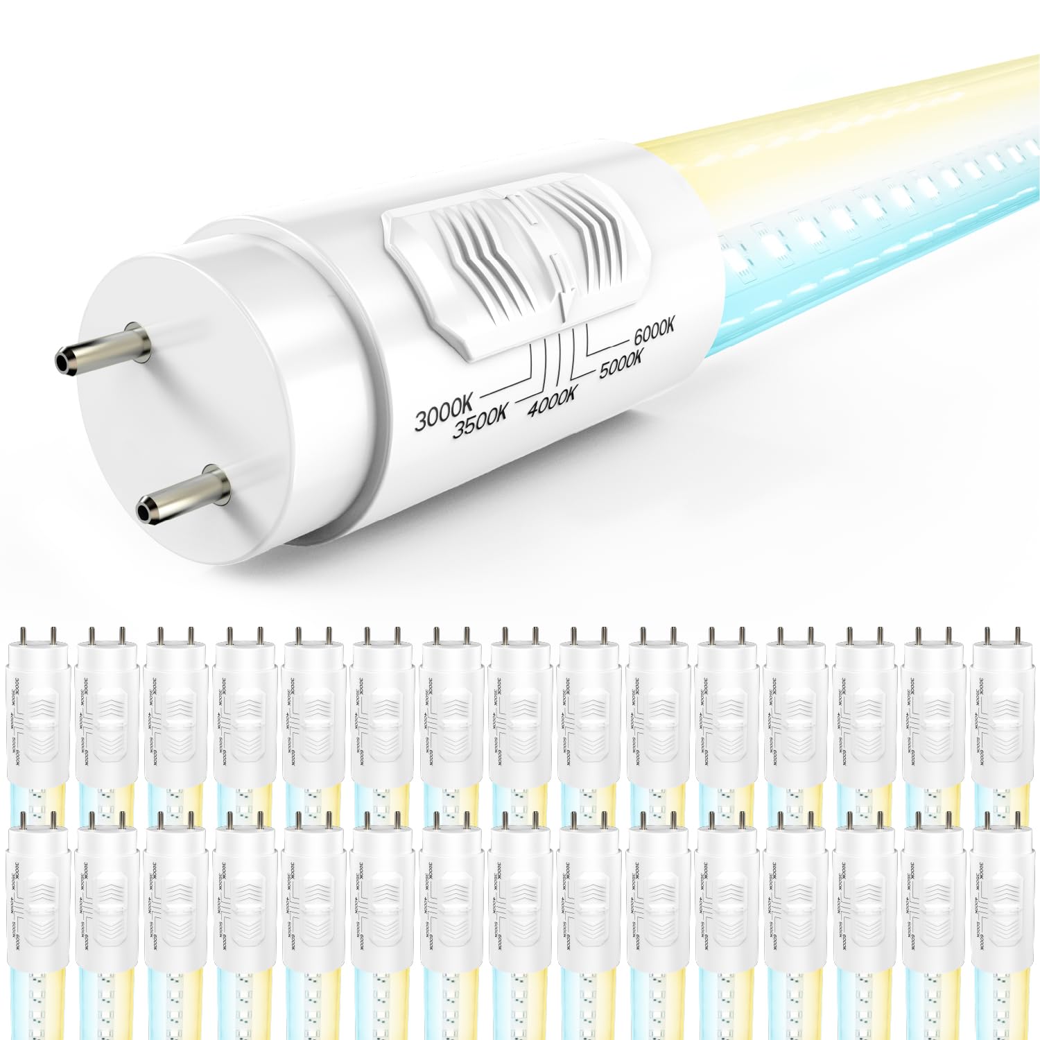 Sunco 30 Pack T8 LED Bulbs 4 Foot, LED Fluorescent Tube