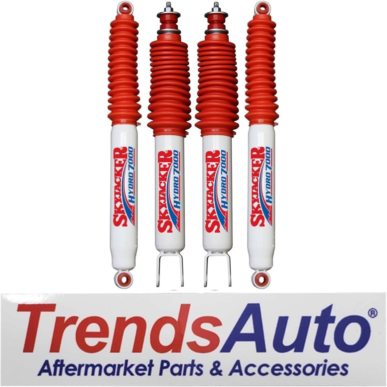 Set of Hydro 7000 Series Front & Rear Hydraulic Action Shocks fits 1999 2006 1500 Pickup 4WD with 0-1” Front & 0-2” Rear Lift | Durable Construction | Velocity-Sensitive Valving