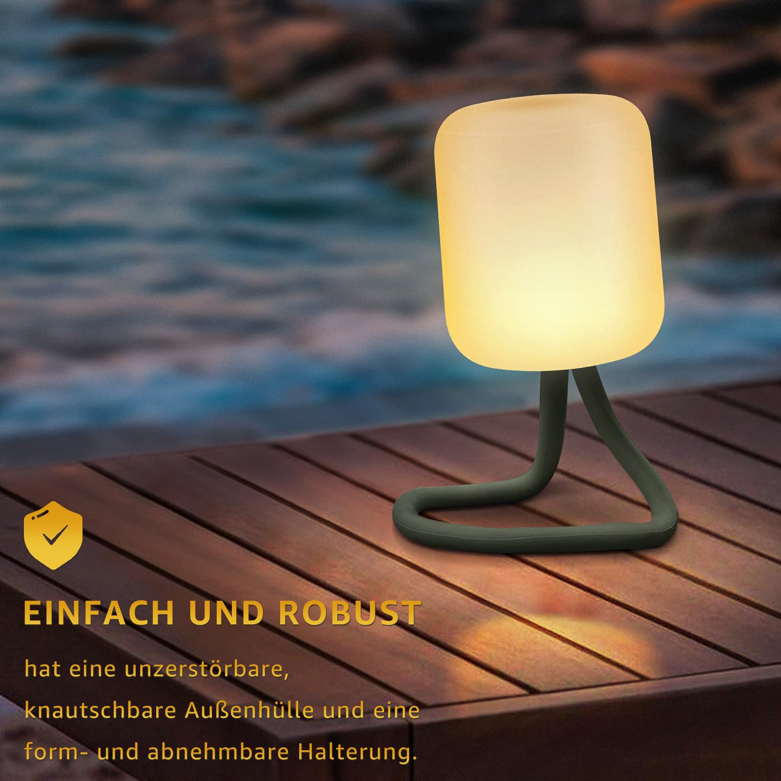 Himmel Lampa kempingowa, przenośna lampa outdoorowa do zawieszenia, stania i montażu, ładowalna lampa wisząca do użytku na zewnątrz, lampa stołowa do salonu i sypialni [klasa energetyczna E] (zielona)