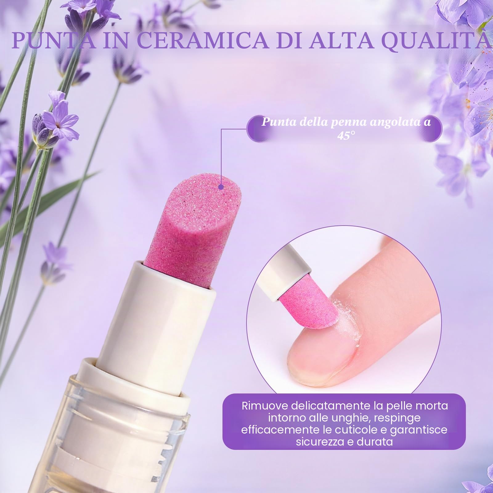 Penna a olio per cuticole, 2026, con punta in ceramica, 2 in 1, per la cura delle unghie, idratante e spintore per unghie secche, idrata le cuticole, promuove la lucentezza e la levigatezza delle