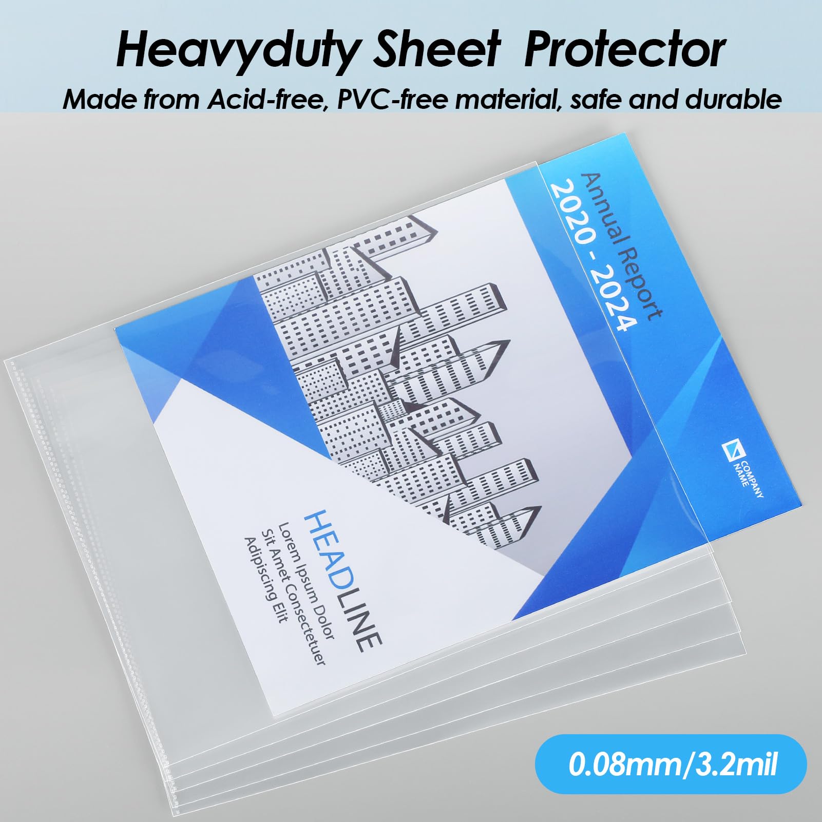 AKONEGE 5-Pack 11x14 Inch Rigid Plastic Print Protectors - Heavy Duty Top Loading Sleeves For Posters, Art, Menus - View #10