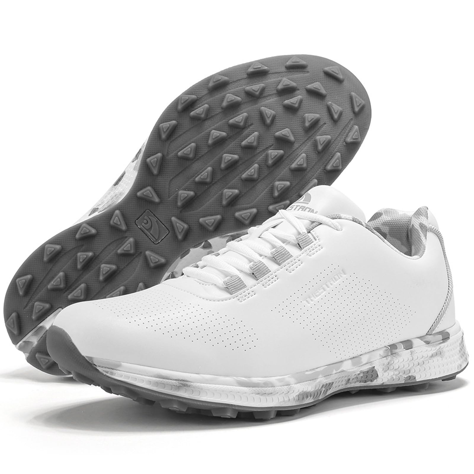 Damen Golfschuhe Leichte Bequeme Golf Sportschuhe mit Schnürung wasserdichte atmungsaktive rutschfeste