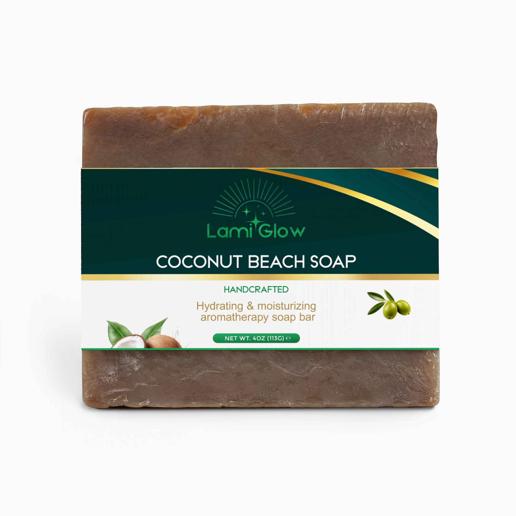 Coconut Beach Soap, Handcrafted Aromatherapy Soap Bar, 4 oz