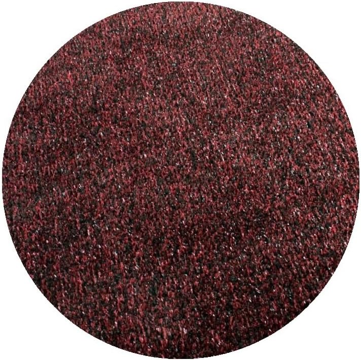 KOECKRITZ 4' Round - Red/Black - Economy Turf/Artificial Grass |Light Weight Outdoor Rug - Easy Maintenance - Just Hose Off & Dry! - 8 Colors to Choose from