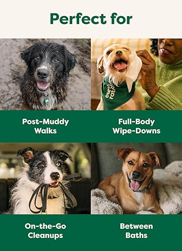Miniatura 7 de Earth Rated Toallitas para mascotas para perros y gatos, hipoalergénicas, limpieza 3 en 1, desodorizantes e hidratantes, para aseo de patas, cuerpo