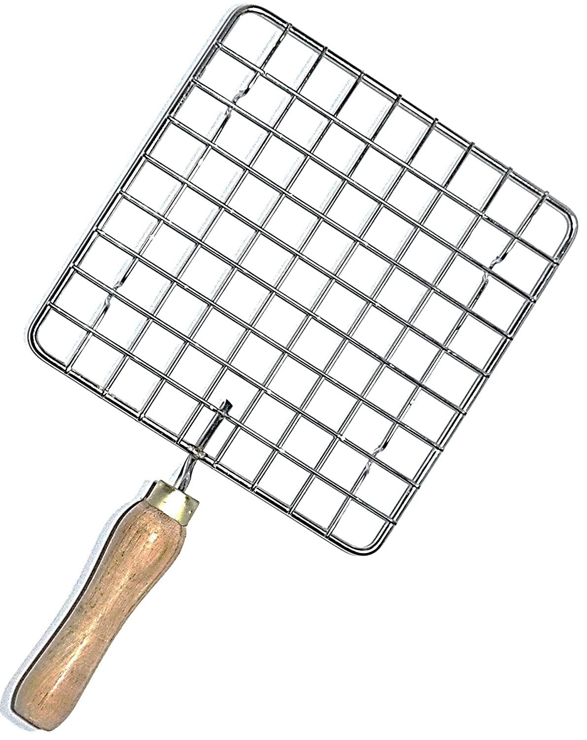 Fokiya Stainless Steel Square Papad Jali/Roti Roast Grill/Papad Roast Grill with Handle-image-10