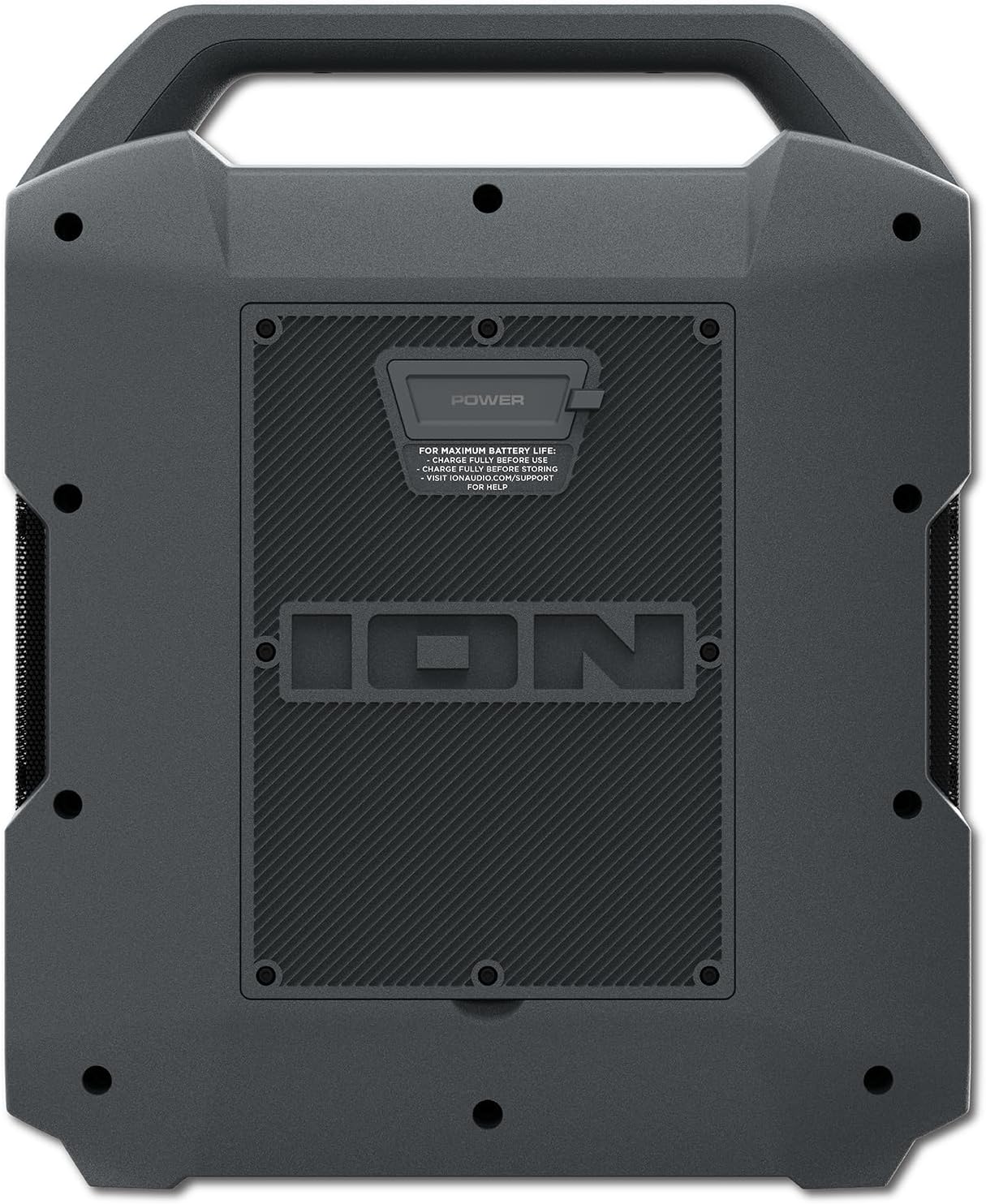 ION Audio Party Boom Plus Rechargeable Bluetooth Speaker with Microphone, Light Effects, Bass and FM Radio (Renewed)