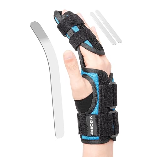 Miniatura 10 de Férula de 2 dedos para dedo gatillo, dedos rotos, esguinces de nudillos - Soporte de doble dedo para índice, medio, dedo anular, tamaños unisex,