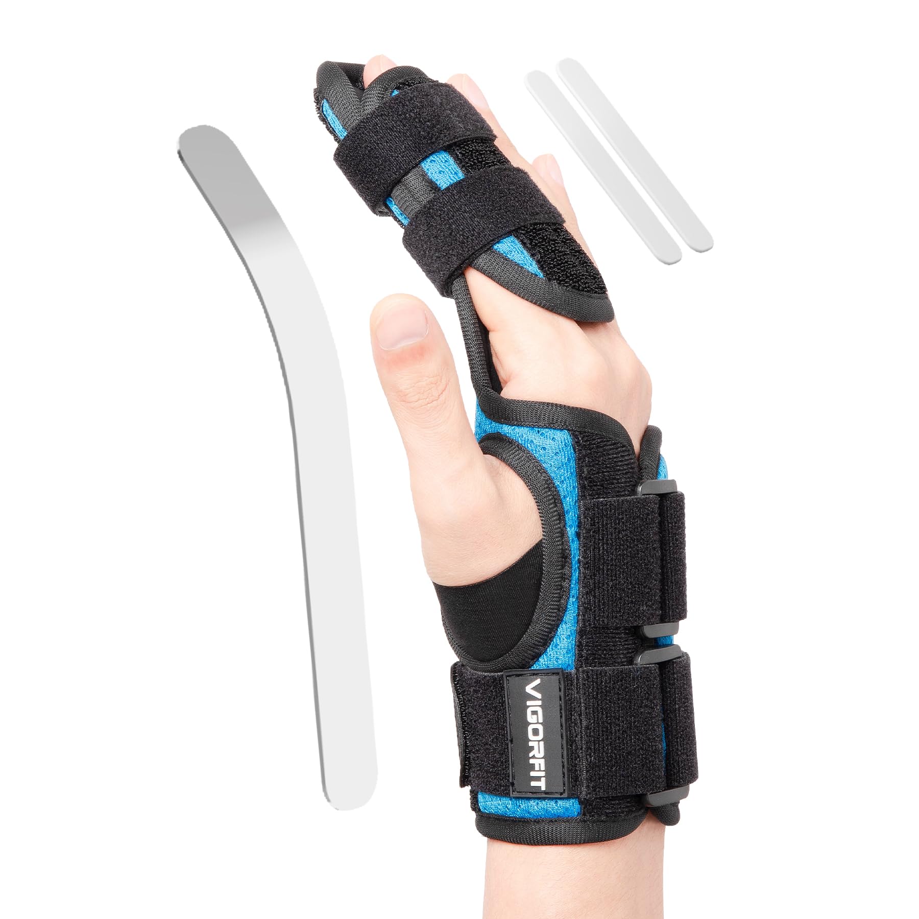 Férula Para Dedo En Gatillo, Fracturas Y Esguinces - Soporte Doble Para Índice, Medio Y Anular, Tallas Unisex, Mano Derecha, Tamaño M