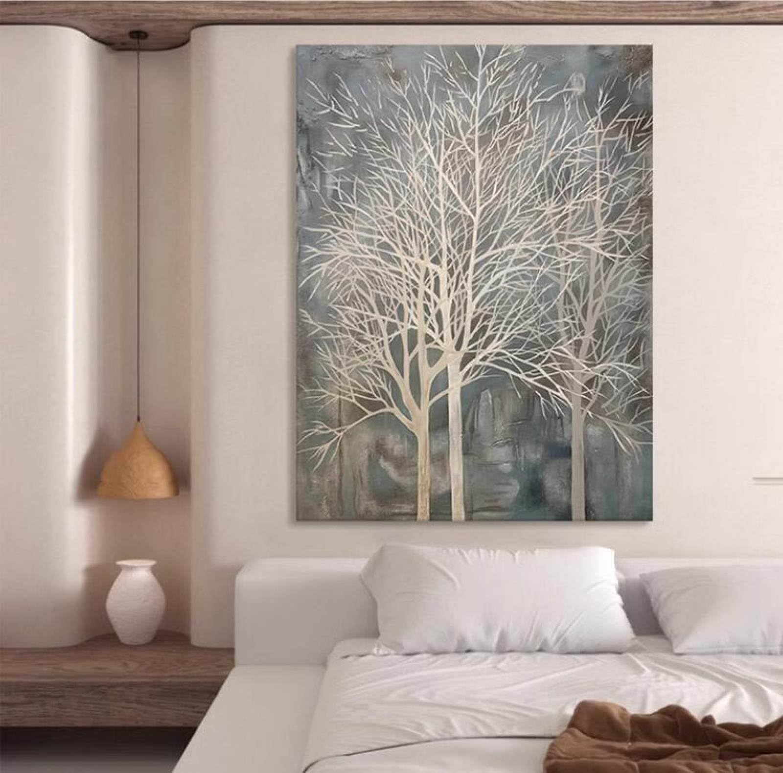 Peinture grand arbre abstrait pour sublimer la décoration de votre salle à manger
