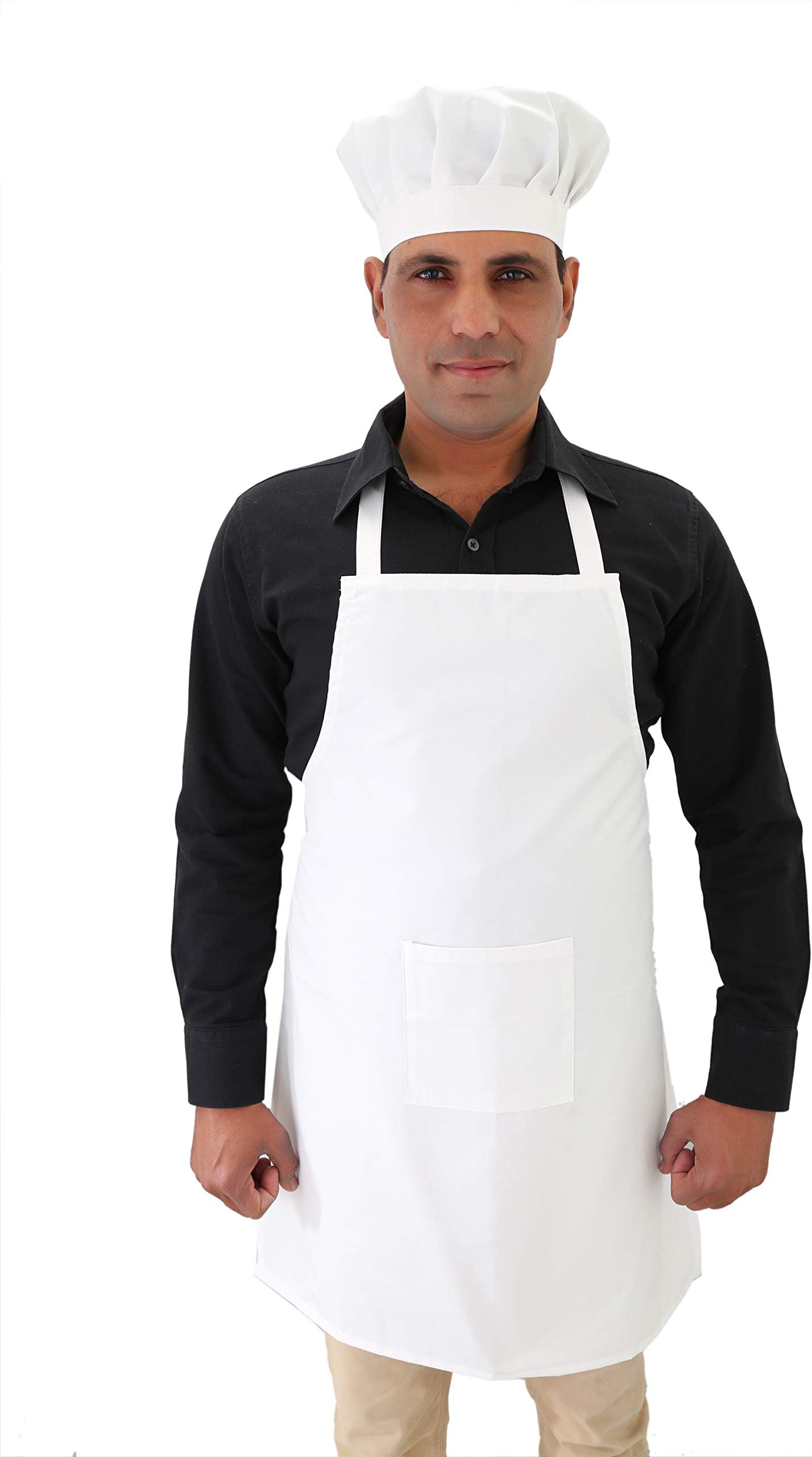 Switchon Polyester Solid Plain Chef Apron with Cap – Free Size | Unisex Cooking, Kitchen & Multipurpose | For Home, Hotels, Cafés & Restaurants | Ideal for Cooking, Gardening & Craft Work