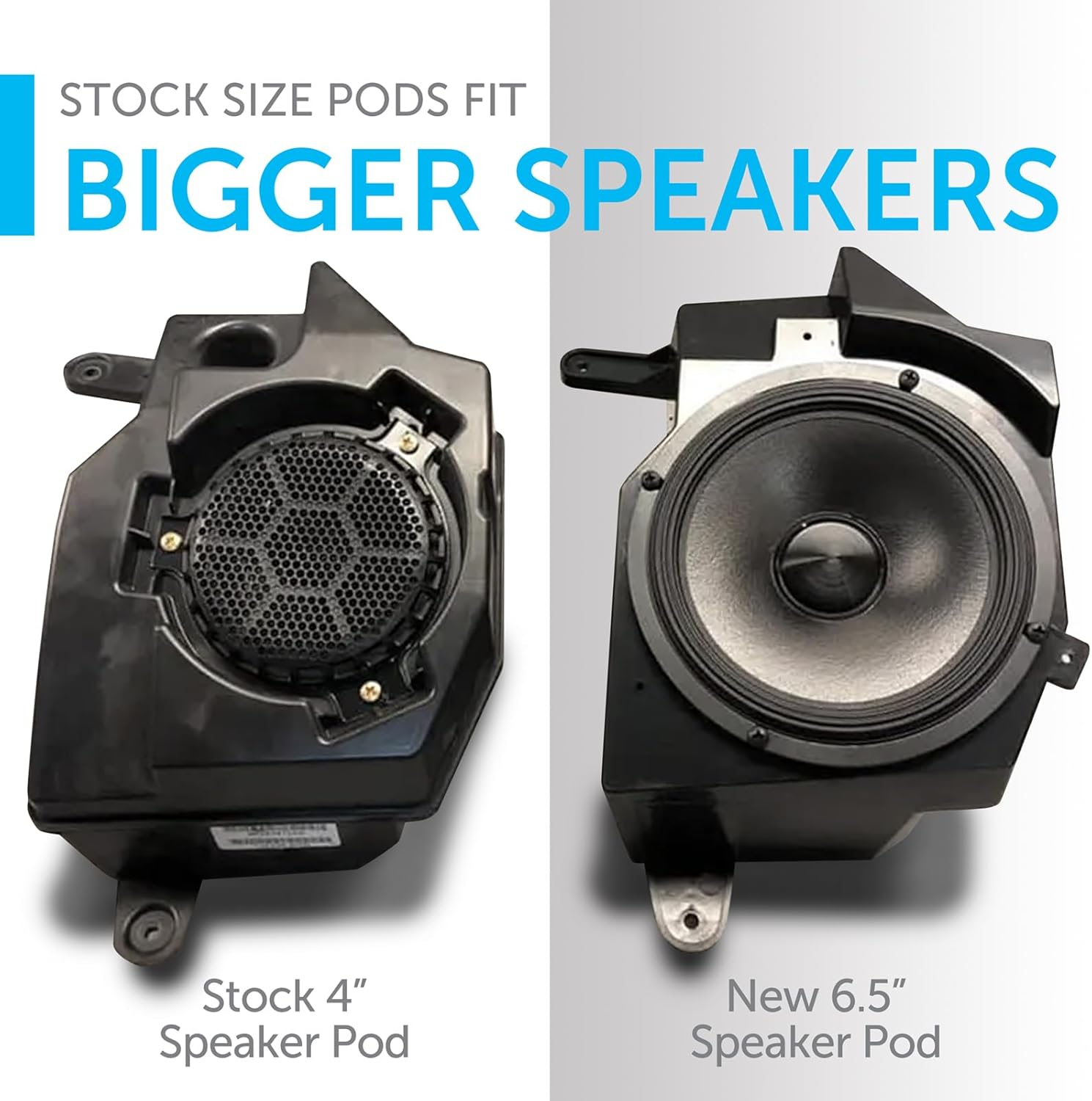 Proscenium PRO-JPSAP1 Front Left & Right Speaker Pods All-in-One Adapter Kit for Better Sound Quality, Fits 6.5”- 6.75” Aftermarket Speakers for Jeep Wrangler JL and Gladiator JT Models, Black