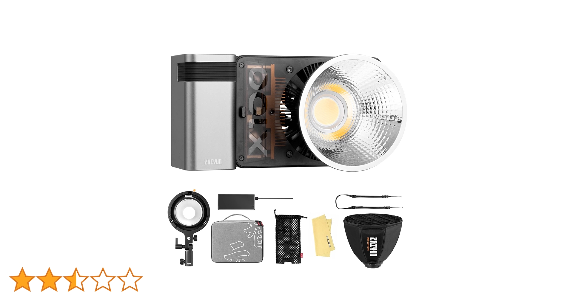 Amazon | Zhiyun Molus X100 Pro キット 100W バイカラー ポケット LED