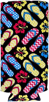 Flip Flop Pattern Slim Can Coolie (1)