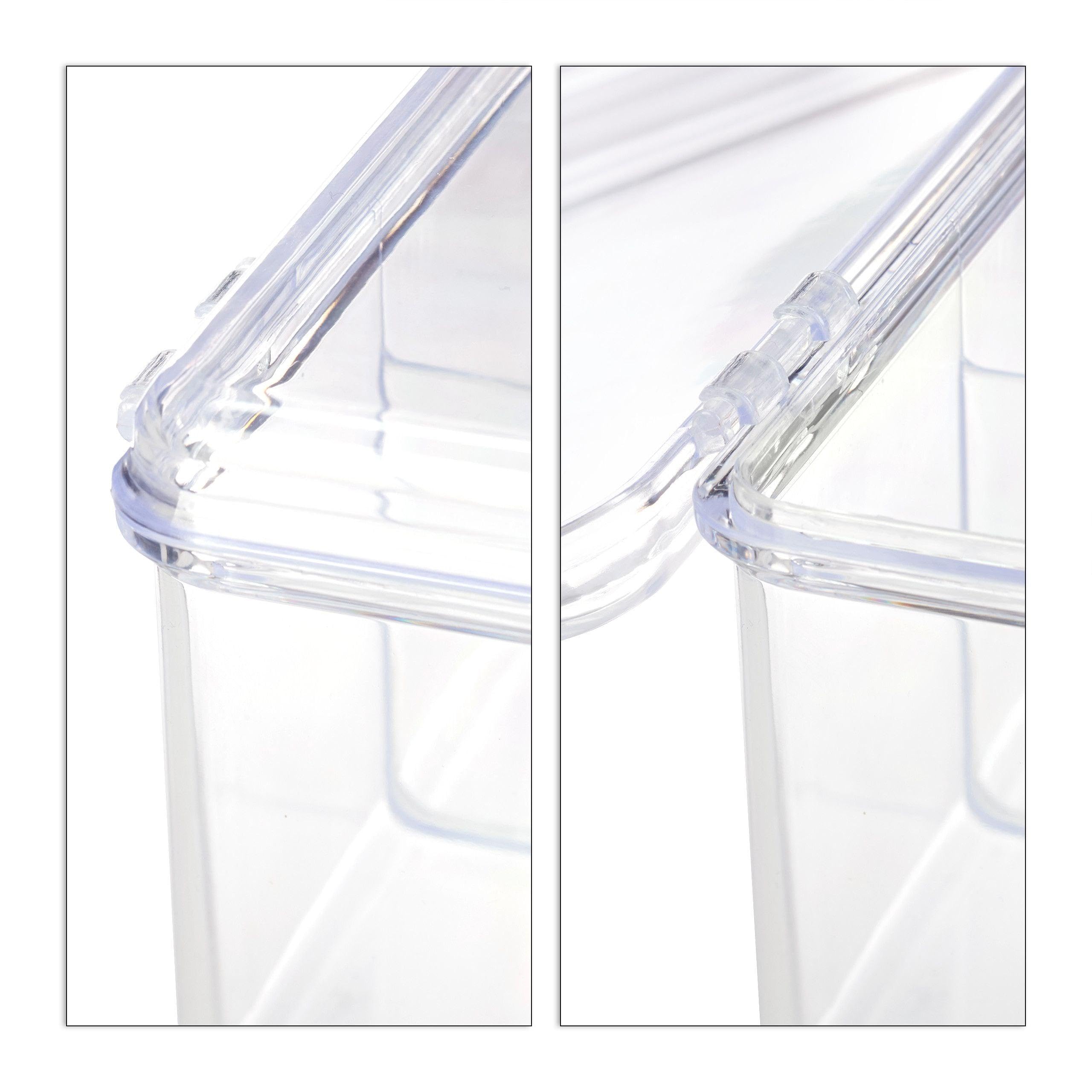Scatola porta-tè trasparente con 6 scomparti, accessorio da cucina HELLOSHOP26