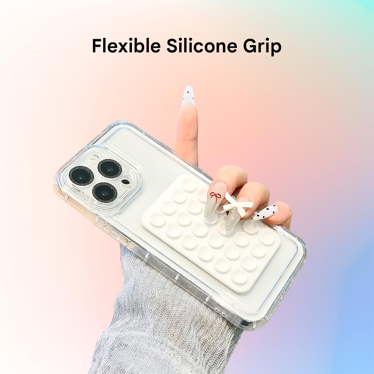 HUMBLE® Double Sided Silicone Suction Phone Sticker Grip, Sticky Phone Mount, Hands-Free Mobile Holder, Reusable Anti-Slip Stand for Mirror, Glass, Tile, All Smartphones for Selfie & Video(Pack of 4) — Amazon image 8