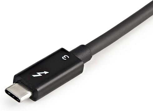 StarTech Thunderbolt to Dual DisplayPort 1.4 Adapter, Dual 4K 60Hz, HDR | TB to 2x DP monitor converter, DisplayHDR, HBR3, DSC, USB Powered, Built-in cable, Mac, Windows, Ubuntu