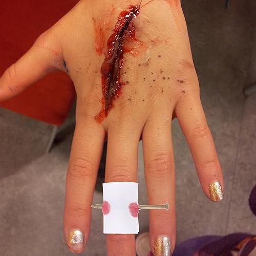 Miniatura 2 de Uñas a través del dedo, 6 piezas, divertido accesorio de broma, dedo falso a través de uñas, broma de miedo, juguete de broma de uñas falsas a