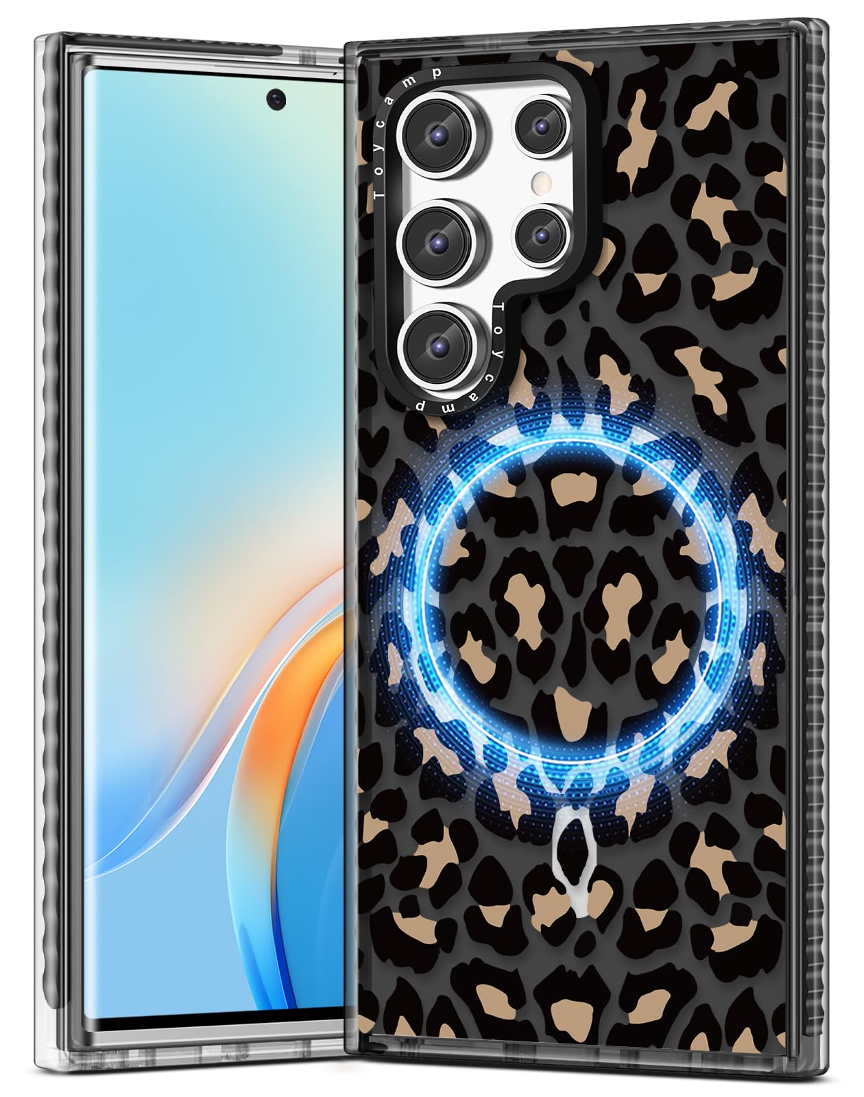 Toycamp for Samsung Galaxy S25 Ultra Case - Compatible with MagSafe Women Girls Cute Phone Cover Magnetic with Shockproof Protective Girly Cartoon Kawaii Designer for Samsung S25 Ultra Case, Leopard